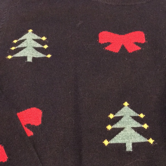 Navy blue holiday Sweater - Picture 3 of 5